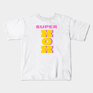 SUPERMOM, mothers day, american mother Kids T-Shirt